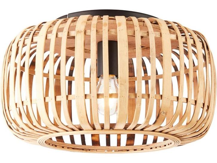 Brilliant Woodrow - Plafondlamp - E27 max 1x60W - Bamboe, Huis en Inrichting, Woonaccessoires | Overige, Zo goed als nieuw, Verzenden