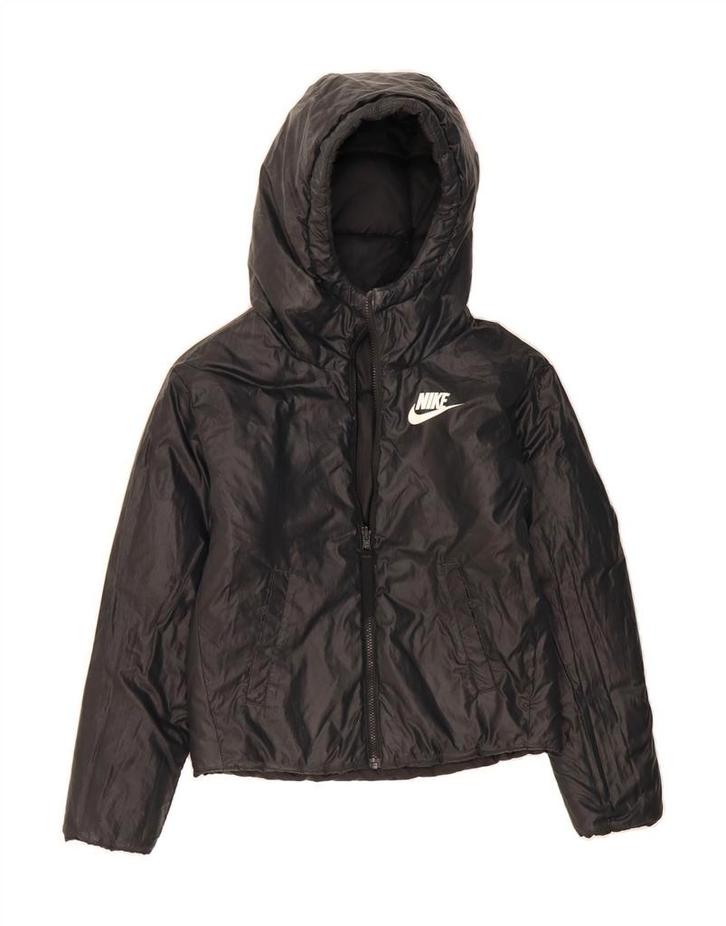 NIKE Womens Hooded Reversible Padded Jacket UK 6 XS Black, Kleding | Dames, Jassen | Winter, Verzenden