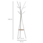 TRUUSK Kapstok van Metaal in Lichtgrijs - 45 x 45 x 180 cm -, Verzenden, Nieuw