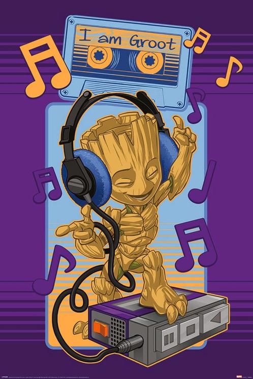 Poster Guardians of the Galaxy Groot Cassette 61x91,5cm, Verzamelen, Posters, Nieuw, A1 t/m A3, Verzenden