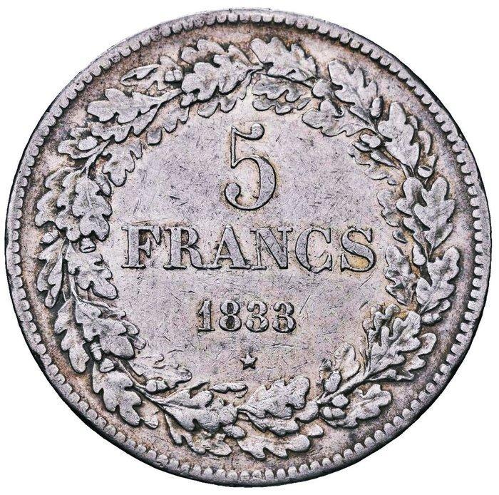 België. Leopold I. 5 Francs 1833 (Zonder Minimumprijs), Postzegels en Munten, Munten | Nederland