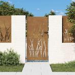 vidaXL Poort 85x175 cm grasontwerp cortenstaal, Tuin en Terras, Verzenden, Nieuw