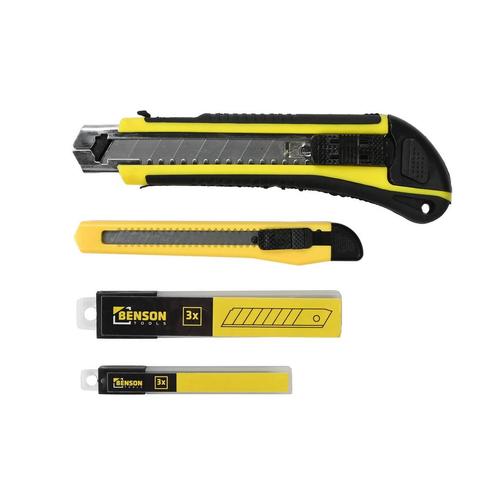 Benson Afbreekmessenset - 4 delig - Inclusief reserve mes..., Doe-het-zelf en Verbouw, Gereedschap | Handgereedschap, Nieuw, Ophalen of Verzenden