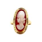 Gouden ring met camee 14 krt, Ophalen of Verzenden, Nieuw