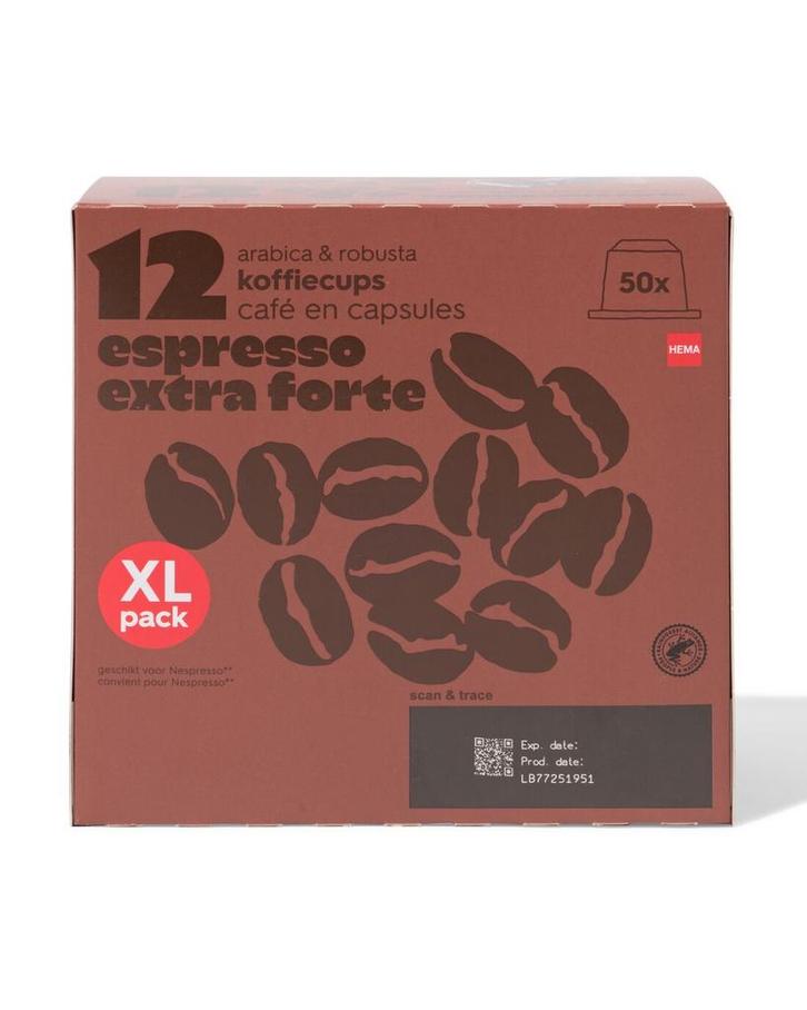 HEMA Koffiecups espresso extra forte - 50 stuks, Witgoed en Apparatuur, Koffiezetapparaten, Nieuw, Verzenden