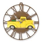 A METAL WALL CLOCK WITH PICK UP TRUCK (Beeldjes - Decoratie), Antiek en Kunst, Verzenden