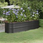 vidaXL Plantenbak 296x80x68 cm gepoedercoat staal, Tuin en Terras, 100 cm of meer, Verzenden, Nieuw, Metaal