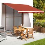 vidaXL Vervangingsdoek voor luifel 4x3,5 m oranje en bruin, Tuin en Terras, Zonneschermen, Verzenden, Nieuw