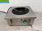RVS Bohner Inductie Wok Wokplaat met wokpan 5 kW 400V Horeca, Ophalen of Verzenden, Gebruikt