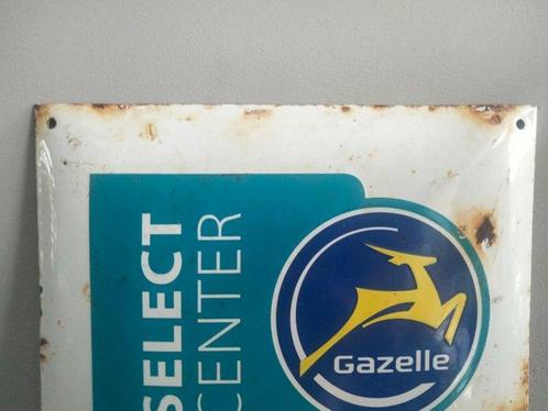 Reclamebord - gazelle service centrer - Emaille, Antiek en Kunst, Antiek | Wandborden en Tegels