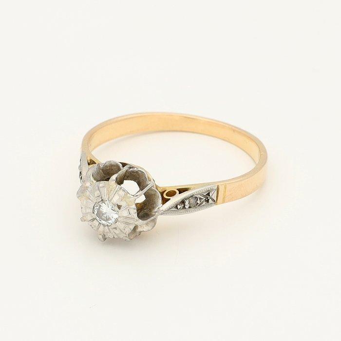 Ring - 18 karaat Roségoud, Platina Diamant (Natuurlijk), Sieraden, Tassen en Uiterlijk, Ringen