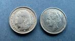 Nederland. Wilhelmina. 10 Cents 1893 en 1904 (twee stuks), Postzegels en Munten, Munten | Nederland