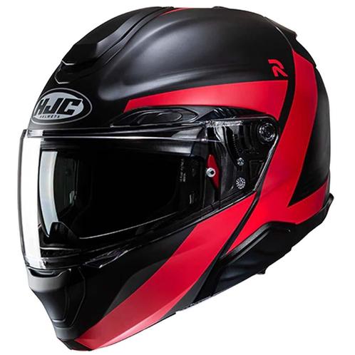 HJC RPHA 91 Abbes Zwart Rood Systeemhelm, Motoren, Kleding | Motorhelmen, Systeemhelm, Heren, M, Nieuw met kaartje, HJC, Verzenden