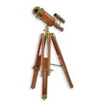 EEN MESSING TELESCOOP MET HOUTEN STATIEF (Interieur), Verzenden