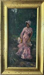 Italiaanse school (XX) - Donna in giardino, Antiek en Kunst, Kunst | Schilderijen | Klassiek