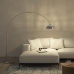 Booglamp Arcus, staal, retro-stijl, 60W - Mat nikkel, Verzenden, Nieuw