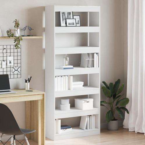 vidaXL Boekenkast/Kamerverdeler Wit 80x30x198 cm, Huis en Inrichting, Kasten | Boekenkasten, Nieuw, Minder dan 50 cm, 150 tot 200 cm