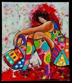Corrie Leushuis aka Liz (XX) - Curved Lady With Colored Bag., Antiek en Kunst