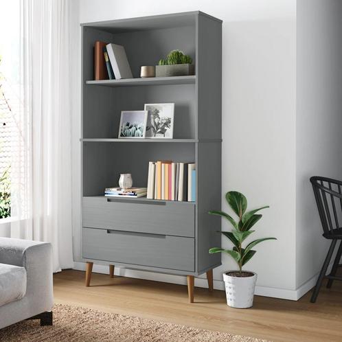 vidaXL Boekenkast MOLDE 85x35x170,5 cm massief grenenhout, Huis en Inrichting, Kasten | Boekenkasten, 25 tot 50 cm, Nieuw, Grenenhout