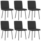 vidaXL Eetkamerstoelen 6 st kunstleer zwart, Verzenden, Nieuw, Zwart