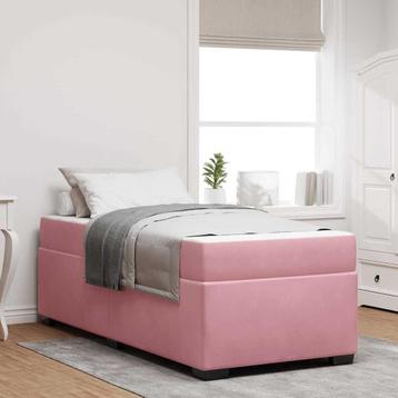 vidaXL Bedframe met matras Roze 90 x 200 cm Fluweel beschikbaar voor biedingen