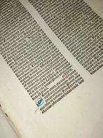 Nicolaus de Lyra - Sheet from Incunable Biblia latina Venice, Antiek en Kunst