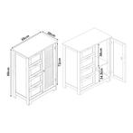 [en.casa] Badkamerkast Karlsøy 80x55x30 cm wit, Huis en Inrichting, Badkamer | Badkamermeubels, Verzenden, Nieuw
