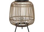 Mica Decorations Nimes Tafellamp - H37 x Ø29 cm - Bamboe -, Huis en Inrichting, Lampen | Tafellampen, Verzenden, Nieuw