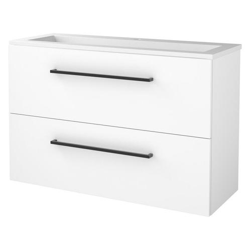 Badmeubelset Aquasplash Salt 100x39cm Met Grepen, Doe-het-zelf en Verbouw, Sanitair, Ophalen of Verzenden