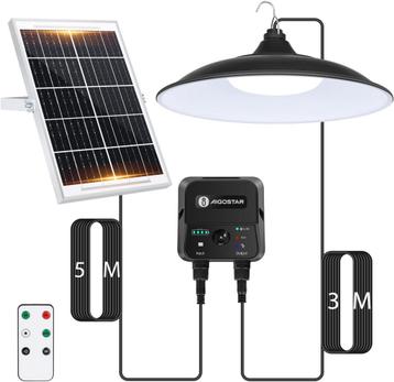 Aigostar Hanglamp op zonne-energie met bewegingsmelder, 8 m beschikbaar voor biedingen