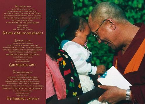 Kunstdruk Johannes Frischknecht - Dalai Lama with Child, Huis en Inrichting, Woonaccessoires | Schilderijen, Tekeningen en Foto's