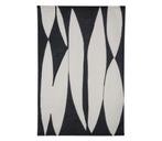 HKliving Abstract wanddeco doek katoen zwart/wit