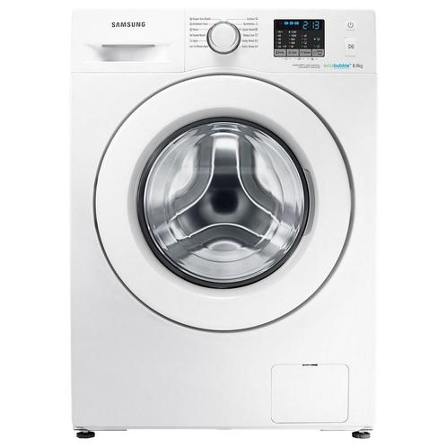Samsung Wf80f5e0w2w Wasmachine Eco Bubble 1200t 8kg –, Witgoed en Apparatuur, Wasmachines, Zo goed als nieuw, Voorlader, 85 tot 90 cm