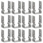 vidaXL Grondankers 12 st 9x6x15 cm gegalvaniseerd staal, Doe-het-zelf en Verbouw, IJzerwaren en Bevestigingsmiddelen, Verzenden