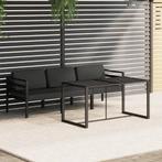 vidaXL 4-delige Loungeset met kussens aluminium, Verzenden, Nieuw, Aluminium, Loungeset