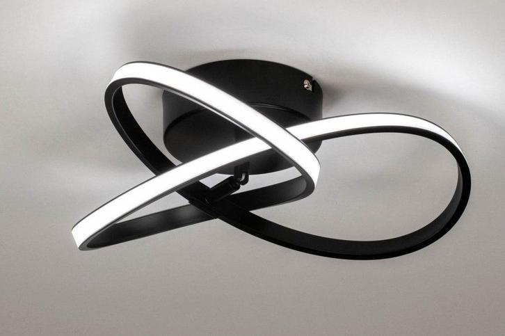 Rietveld Plafondlampen - Zwart - Metaal, Huis en Inrichting, Lampen | Plafondlampen, Verzenden