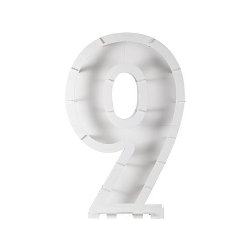 Witte Ballonnen Standaard 9 Jaar 81cm, Hobby en Vrije tijd, Feestartikelen, Nieuw, Verzenden
