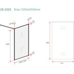 Wiesbaden Square Inloopdouche - 1200x2000x8mm - Nano -, Ophalen of Verzenden, Nieuw, Glas