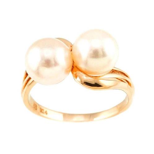 Mikimoto - Ring rosegoud, Sieraden, Tassen en Uiterlijk, Ringen
