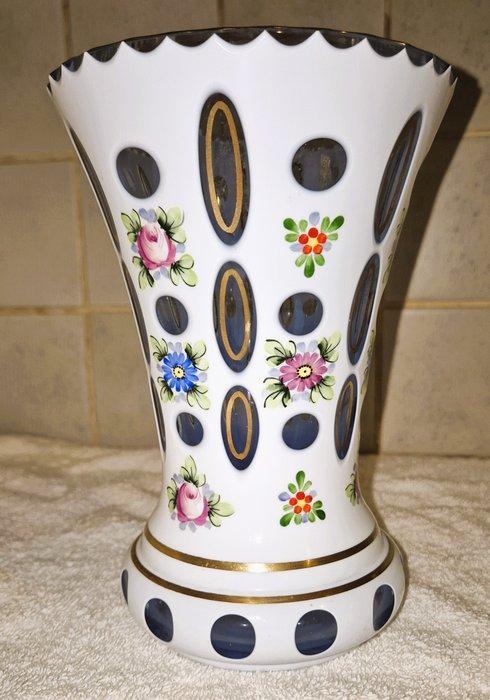 Biedermeier,antieke kristallen vaas - Vaas - Kristal met, Antiek en Kunst, Antiek | Glas en Kristal