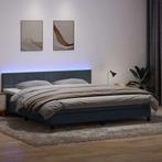 vidaXL Boxspring met matras fluweel donkergrijs 180x220 cm, Huis en Inrichting, Slaapkamer | Bedden, Verzenden, Nieuw, Grijs, Stof