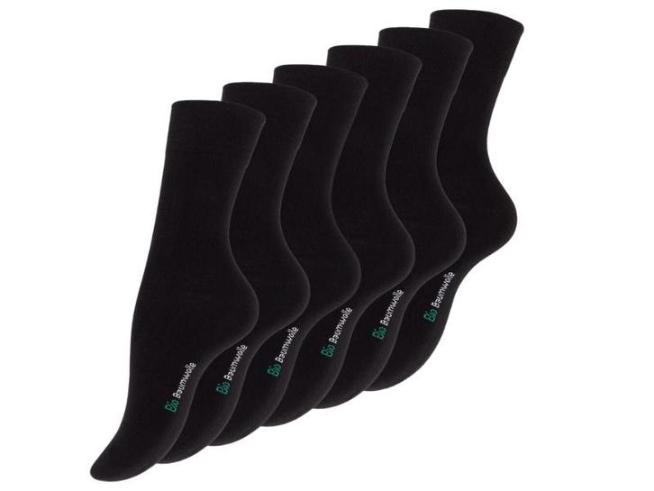 Bio-Katoenen damessokken - 6 paar - Zwart, Kleding | Dames, Sokken en Kousen, Verzenden