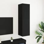 vidaXL Wand TV-kast Zwart eiken 30.5 x 30 x 110 cm Bewerkt, Minder dan 50 cm, Verzenden, 100 tot 150 cm, Nieuw