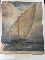 Hollandse School (XIX) - Zeezicht met zeilboot