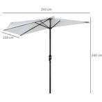 TRUUSK Parasol, Zwengelparasol, Tuinparasol, Marktparasol, M, Tuin en Terras, Verzenden, Nieuw