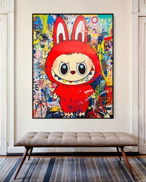 CASPA - Labubu red, Antiek en Kunst, Kunst | Schilderijen | Modern