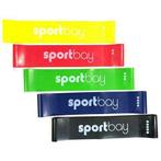 Mini-bands set Sportbay® (5 banden) fitness elastieken, Nieuw, Ophalen of Verzenden