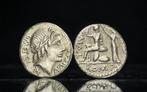 Romeinse Republiek. L. Caecilius Metellus, 96 BC. Denarius, Postzegels en Munten