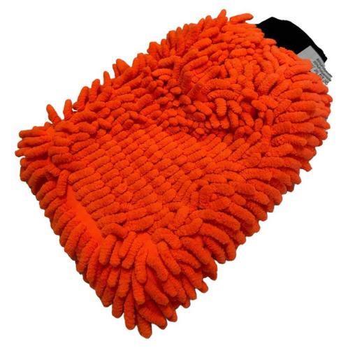 Auto washandschoen chenille oranje, Auto-onderdelen, Carrosserie en Plaatwerk, Nieuw