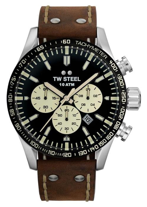 TW Steel VS120 Volante  chronograaf horloge 48 mm, Sieraden, Tassen en Uiterlijk, Horloges | Heren, Polshorloge, Nieuw, Overige merken
